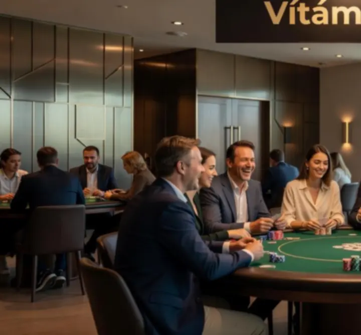 Profesionálně připravený pokerový stůl na společenské akci